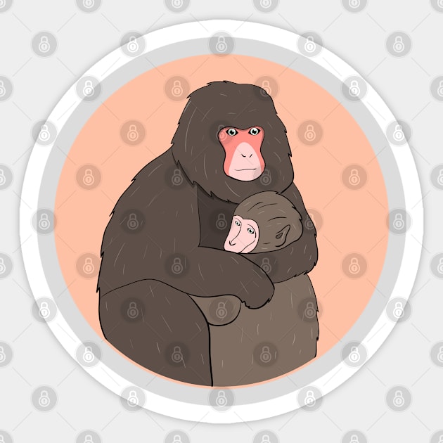 Skill runs through the veins of the monkey family Sticker by FamiLane